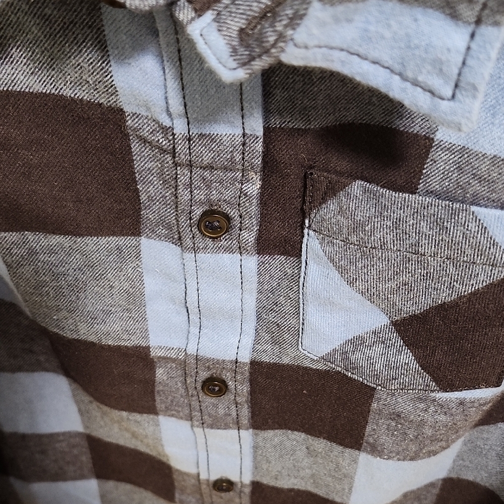 Divided Kids Blue and Black Plaid Button Down Shirt - Picture 5 of 9